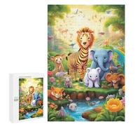1000 PCS Rompecabezas para Adultos Rainbow Jungle Friends Rompecabezas para Adultos Juguetes Antiestrés Decoración del Hogar Cumpleaños Y Navidad 1000 PCS