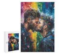 1000 PCS Rompecabezas para Adultos Rainbow Kiss Rompecabezas para Adultos Juguetes Antiestrés Una Obra De Arte Difícil Y Desafiante 1000 PCS