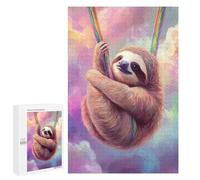 1000 PCS Rompecabezas para Adultos Rainbow Sloth Rompecabezas para Adultos Juegos De Relajación Regalos para Mujeres Regalos De Cumpleaños 1000 PCS