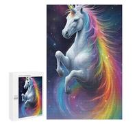1000 PCS Rompecabezas para Adultos Rainbow Unicorn Fantasy Art Rompecabezas Juguetes Antiestrés Regalos para Mujeres Difíciles Y Desafiantes 1000 PCS