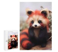 1000 PCS Rompecabezas para Adultos Red Panda Furry Panda Bear Rompecabezas para Adultos Juguete Decoración De Pared Decoración del Hogar 1000 PCS