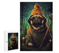 1000 PCS Rompecabezas para Adultos Retro Pixel Art Pug Wizard Rompecabezas para Adultos Juegos Relajantes Corte De Precisión Cumpleaños Y Navidad 1000 PCS