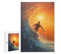 1000 PCS Rompecabezas para Adultos Riding The Waves Rompecabezas para Adultos Juego De Ingenio Pero Divertidos Y Regalos Humorísticos para Amigos Y Familiares 1000 PCS