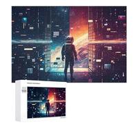 1000 PCS Rompecabezas para Adultos Rompecabezas Astronaut Gazing at Space Rompecabezas Juegos Relajantes Una Obra De Arte Cumpleaños 1000 PCS