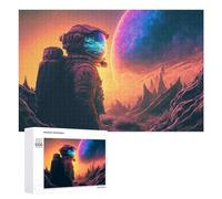 1000 PCS Rompecabezas para Adultos Rompecabezas Astronaut on An Alien Planet -2 Rompecabezas Juegos Relajantes Una Obra De Arte Cumpleaños 1000 PCS