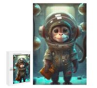 1000 PCS Rompecabezas para Adultos Rompecabezas Astronaut Space Monkey Rompecabezas para Adultos Juegos Relajantes Mejora La Memoria Cumpleaños 1000 PCS