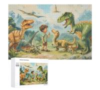 1000 PCS Rompecabezas para Adultos Rompecabezas Boy Meets Dinosaurs in Fantasy World Rompecabezas Juegos Relajantes Una Obra De Arte Cumpleaños 1000 PCS