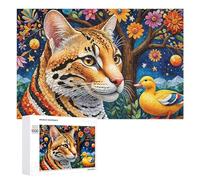 1000 PCS Rompecabezas para Adultos Rompecabezas Colorful Cat and Duck Fantasy Rompecabezas Juegos Relajantes Una Obra De Arte Cumpleaños 1000 PCS
