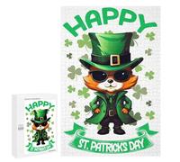 1000 PCS Rompecabezas para Adultos Rompecabezas Fox Saint Patricks Day Rompecabezas para Adultos Juguetes Antiestrés Juego Difícil Y Desafiante Regalos 1000 PCS