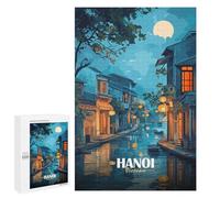 1000 PCS Rompecabezas para Adultos Rompecabezas Hanoi, Vietnam Canal at Night Rompecabezas para Adultos Juguetes Antiestrés Juego Difícil Y Desafiante Regalos 1000 PCS