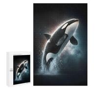 1000 PCS Rompecabezas para Adultos Rompecabezas Leaping Orca in Starry Night Rompecabezas para Adultos Juguetes Antiestrés Juego Difícil Y Desafiante Regalos 1000 PCS