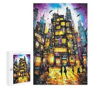 1000 PCS Rompecabezas para Adultos Rompecabezas Neon Metropolis - Surreal Urban Nightscape Rompecabezas para Adultos Juguetes Antiestrés Juego Difícil Y Desafiante Regalos 1000 PCS