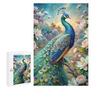 1000 PCS Rompecabezas para Adultos Rompecabezas Peacock in Floral Paradise Rompecabezas para Adultos Juguetes Antiestrés Juego Difícil Y Desafiante Regalos 1000 PCS