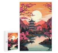 1000 PCS Rompecabezas para Adultos Rompecabezas Sunset in Land of Chinese Rompecabezas para Adultos Juego De Ingenio Carrera De Velocidad De Manos Juego Desafiante Regalos 1000 PCS