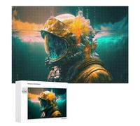 1000 PCS Rompecabezas para Adultos Rompecabezas Underwater Astronaut Adventure -1 Rompecabezas Juegos Relajantes Una Obra De Arte Cumpleaños 1000 PCS