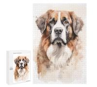 1000 PCS Rompecabezas para Adultos Saint Bernard Dog Rompecabezas para Adultos Juegos Divertidos Alivia El Estrés Desafiante De Completar 1000 PCS