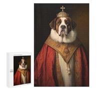 1000 PCS Rompecabezas para Adultos Saint Bernard The Pope Rompecabezas para Adultos Juego Práctico Carrera De Velocidad De Manos Gran Regalo para Jugar 1000 PCS