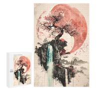 1000 PCS Rompecabezas para Adultos Sakura Watrefall Yin Yang Rompecabezas para Adultos Juguete Decoración De Pared Mejora Los Recuerdos Regalos para Amigos Y Familiares 1000 PCS