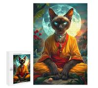 1000 PCS Rompecabezas para Adultos Siamese Cat Mystic Rompecabezas para Adultos Juegos De Relajación Regalos para Mujeres Regalos De Cumpleaños 1000 PCS
