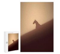 1000 PCS Rompecabezas para Adultos Silhouette of A Horse in Fog Rompecabezas para Adultos Juguetes De Bricolaje Corte De Precisión Cumpleaños Y Navidad 1000 PCS