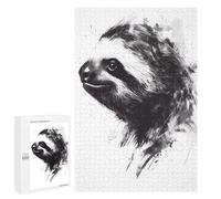 1000 PCS Rompecabezas para Adultos Sloth Watercolor Rompecabezas para Adultos Juego De Ingenio Pero Divertidos Y Regalos Humorísticos para Amigos Y Familiares 1000 PCS