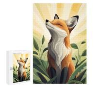 1000 PCS Rompecabezas para Adultos Smiling Fox in Sunlight Rompecabezas para Adultos Juegos Divertidos Vacaciones En Casa Matar El Tiempo Regalos De Cumpleaños Y Únicos 1000 PCS