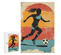 1000 PCS Rompecabezas para Adultos Soccer Player Silhouette Juego Familiar De Rompecabezas Análisis Y Lógica Interacción Entre Padres E Hijos 1000 PCS