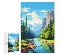 1000 PCS Rompecabezas para Adultos Spring Yosemite Pixel Art Rompecabezas para Adultos Juguete Decoración De Pared Mejora Los Recuerdos Regalos para Amigos Y Familiares 1000 PCS