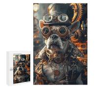 1000 PCS Rompecabezas para Adultos Steampunk French Bulldog Rompecabezas para Adultos Juegos De Relajación Regalos para Mujeres Regalos De Cumpleaños 1000 PCS