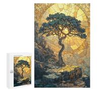 1000 PCS Rompecabezas para Adultos Stone Mosaic Golden Tree Rompecabezas para Adultos Juguetes Antiestrés Una Obra De Arte Difícil Y Desafiante 1000 PCS