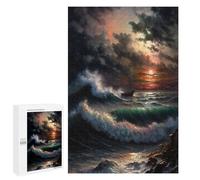 1000 PCS Rompecabezas para Adultos Stormy Sea at Sunset Juego Familiar De Rompecabezas Análisis Y Lógica Interacción Entre Padres E Hijos 1000 PCS