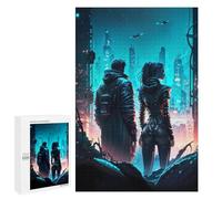 1000 PCS Rompecabezas para Adultos Techno Couple Future City Rompecabezas para Adultos Juegos De Relajación Regalos para Mujeres Regalos De Cumpleaños 1000 PCS