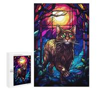 1000 PCS Rompecabezas para Adultos The Anggora Cat Wild Night Rompecabezas para Adultos Juegos Divertidos Vacaciones En Casa Matar El Tiempo Regalos De Cumpleaños Y Únicos 1000 PCS