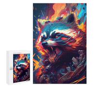 1000 PCS Rompecabezas para Adultos The Cheeky Raccoon Rompecabezas para Adultos Juegos Divertidos Alivia El Estrés Desafiante De Completar 1000 PCS