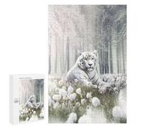 1000 PCS Rompecabezas para Adultos The Relaxing White Tiger Rompecabezas para Adultos Juegos De Relajación Regalos para Mujeres Regalos De Cumpleaños 1000 PCS