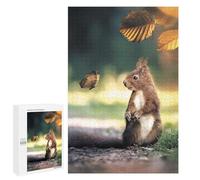 1000 PCS Rompecabezas para Adultos The Squirrel and Butterfly Rompecabezas para Adolescentes Mejora La Memoria Difícil Y Desafiante 1000 PCS