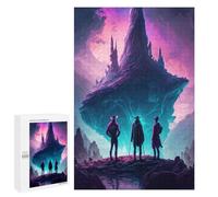 1000 PCS Rompecabezas para Adultos Three Figures Gazing at A Floating Island Rompecabezas para Adultos Juego De Ingenio Pero Divertidos Y Regalos Humorísticos para Amigos Y Familiares 1000 PCS