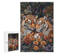 1000 PCS Rompecabezas para Adultos Tiger Love in Bloom Rompecabezas para Adultos Juegos Relajantes Corte De Precisión Cumpleaños Y Navidad 1000 PCS