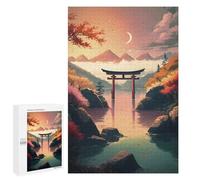 1000 PCS Rompecabezas para Adultos Torii Gate in The Lake Rompecabezas para Adultos Juguetes Antiestrés Una Obra De Arte Difícil Y Desafiante 1000 PCS