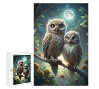 1000 PCS Rompecabezas para Adultos Two Owls Perched Under Moonlight Rompecabezas para Adultos Juegos Divertidos Vacaciones En Casa Matar El Tiempo Regalos De Cumpleaños Y Únicos 1000 PCS