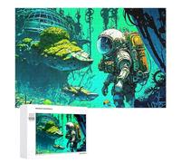 1000 PCS Rompecabezas para Adultos Underwater Astronaut Adventure Rompecabezas para Adultos Juguete Decoración De Pared Pero Divertido Y Humorístico Desafiante De Completar 1000 PCS