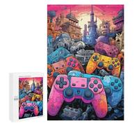 1000 PCS Rompecabezas para Adultos Vibrant Gaming Controllers Artwork -3 Rompecabezas para Adultos Juegos De Relajación Regalo De Cumpleaños Cumpleaños Y Navidad 1000 PCS