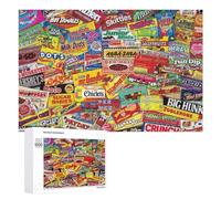 1000 PCS Rompecabezas para Adultos Vintage Candy Packaging Collage Rompecabezas Juguetes Antiestrés Regalos para Mujeres Difíciles Y Desafiantes 1000 PCS