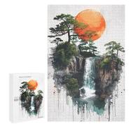 1000 PCS Rompecabezas para Adultos Waterfall Japanese Rompecabezas para Adultos Juegos De Relajación Regalos para Mujeres Regalos De Cumpleaños 1000 PCS