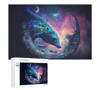 1000 PCS Rompecabezas para Adultos Whale in Cosmic Dreamscape Rompecabezas para Adultos Juguetes Antiestrés Decoración del Hogar Cumpleaños Y Navidad 1000 PCS