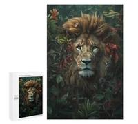 1000 PCS Rompecabezas para Adultos Whimsical Flowers Lion Rompecabezas para Adultos Juguete Decoración De Pared Mejora Los Recuerdos Regalos para Amigos Y Familiares 1000 PCS