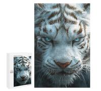1000 PCS Rompecabezas para Adultos White Tiger Close-Up Rompecabezas para Adultos Juegos Divertidos Alivia El Estrés Desafiante De Completar 1000 PCS