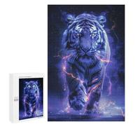 1000 PCS Rompecabezas para Adultos White Tiger Space Animal Rompecabezas para Adultos Juegos Relajantes Corte De Precisión Cumpleaños Y Navidad 1000 PCS