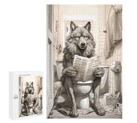 1000 PCS Rompecabezas para Adultos Wolf Bathroom Business Rompecabezas para Adultos Juegos Divertidos Alivia El Estrés Desafiante De Completar 1000 PCS
