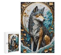 1000 PCS Rompecabezas para Adultos Wolf Gold Kintsugi Rompecabezas para Adultos Juguete Decoración De Pared Mejora Los Recuerdos Regalos para Amigos Y Familiares 1000 PCS